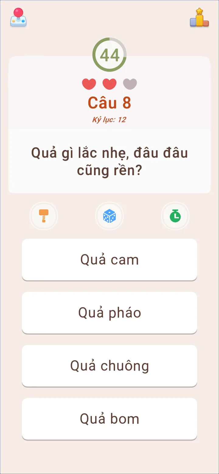 Màn hình Đố Vui Hại Não 5